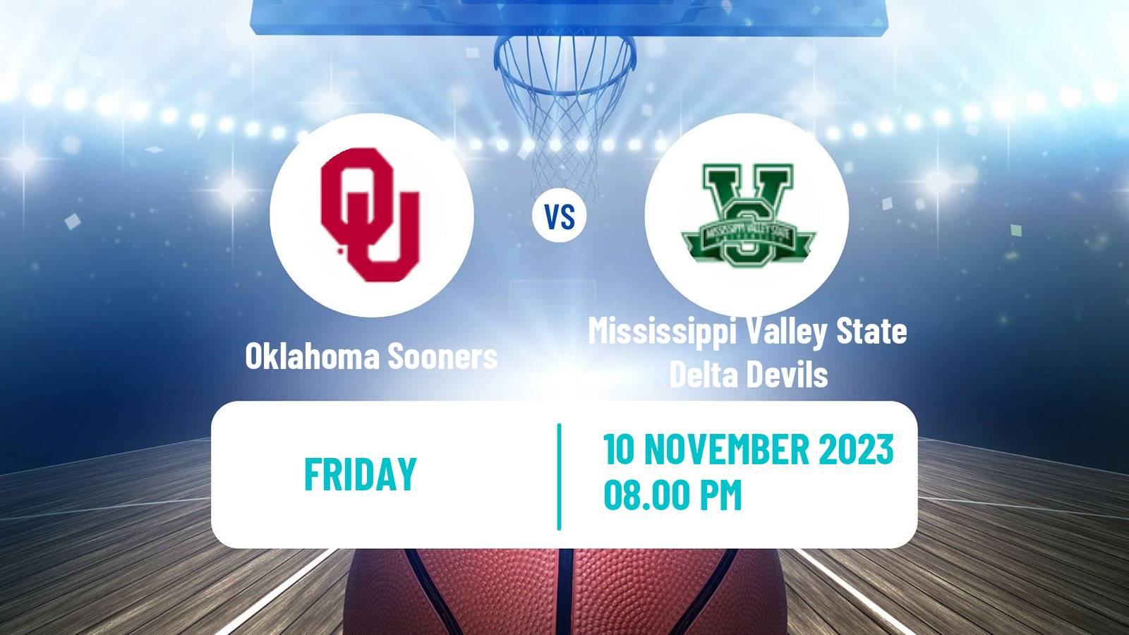 Basketball NCAA College Basketball Oklahoma Sooners - Mississippi Valley State Delta Devils