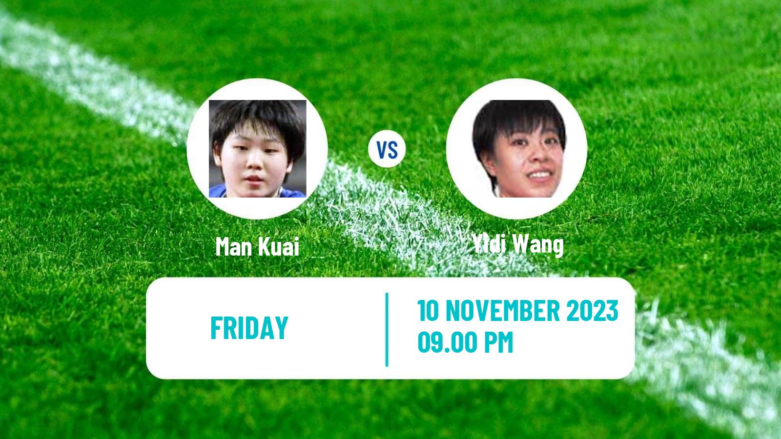 Table tennis Wtt Contender Taiyuan Women Man Kuai - Yidi Wang
