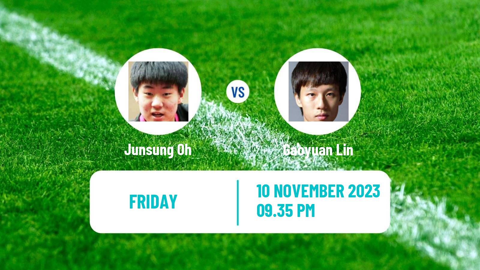 Table tennis Wtt Contender Taiyuan Men Junsung Oh - Gaoyuan Lin