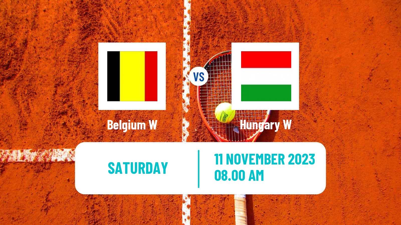 Tennis WTA Billie Jean King Cup World Group Teams Belgium W - Hungary W