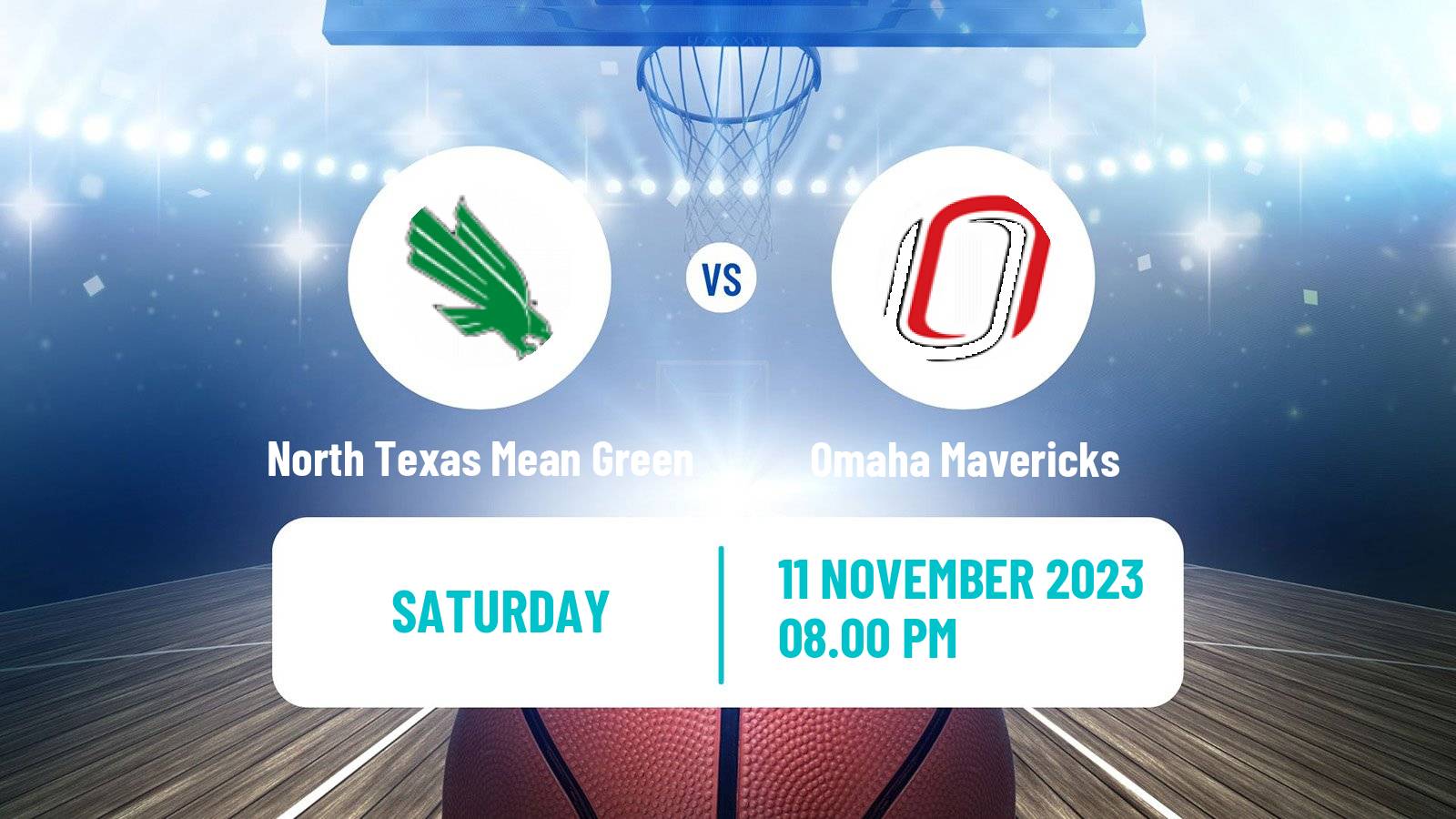 Basketball NCAA College Basketball North Texas Mean Green - Omaha Mavericks
