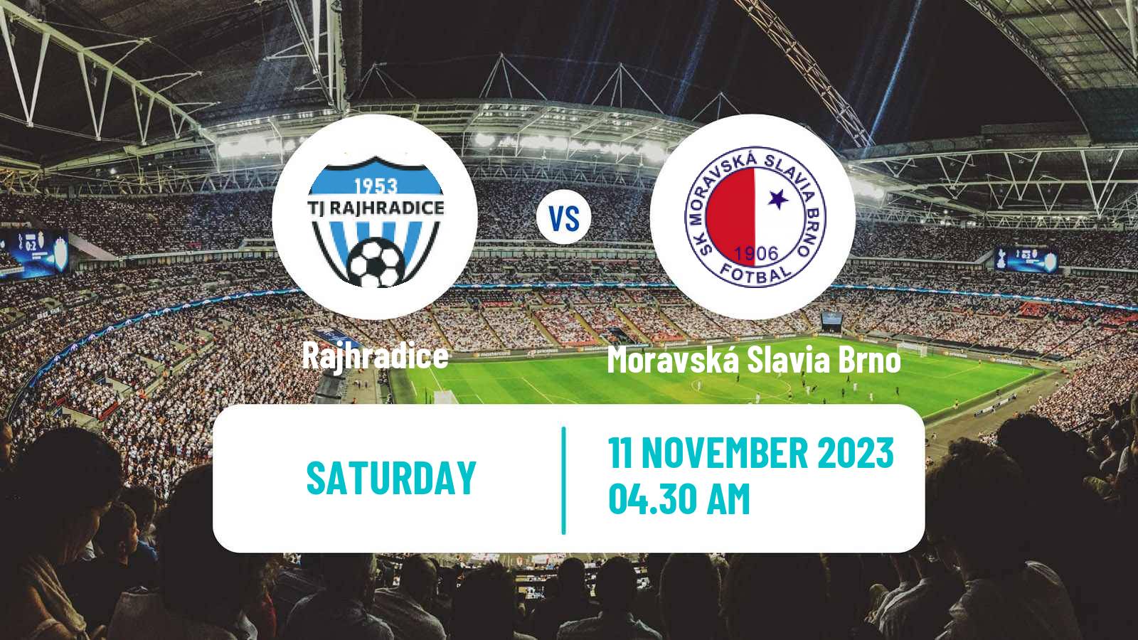 Soccer Czech Jihomoravsky KP Rajhradice - Moravská Slavia Brno