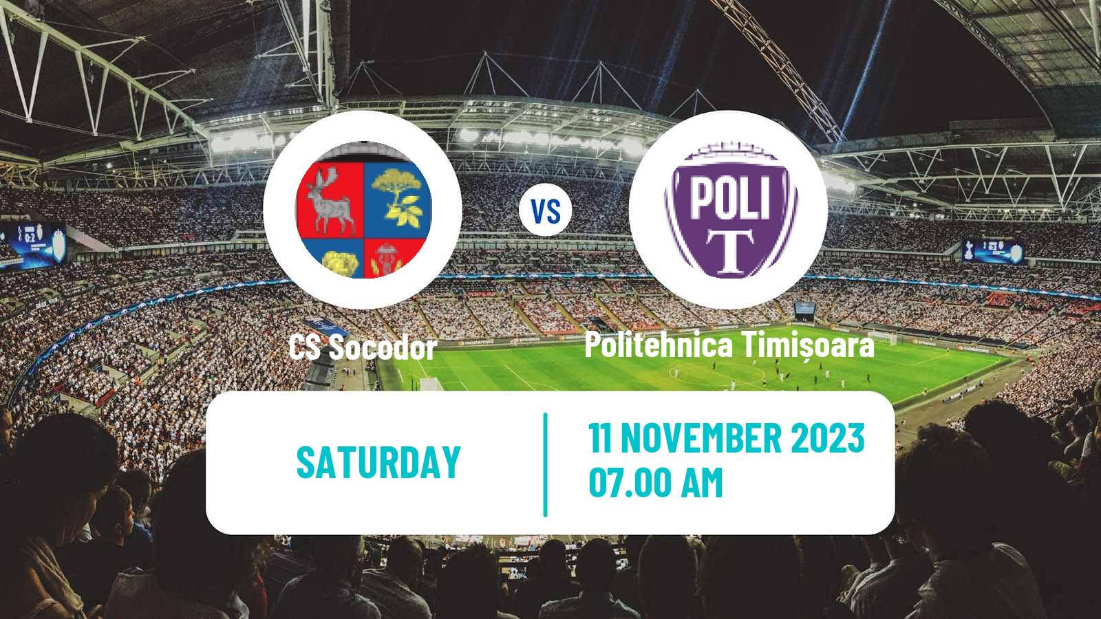 Soccer Romanian Liga 3 - Seria 8 Socodor - Politehnica Timișoara