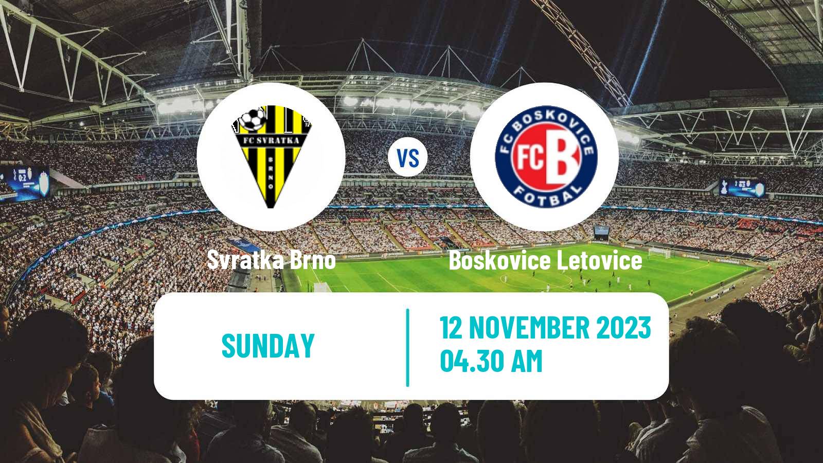 Soccer Czech Jihomoravsky KP Svratka Brno - Boskovice Letovice