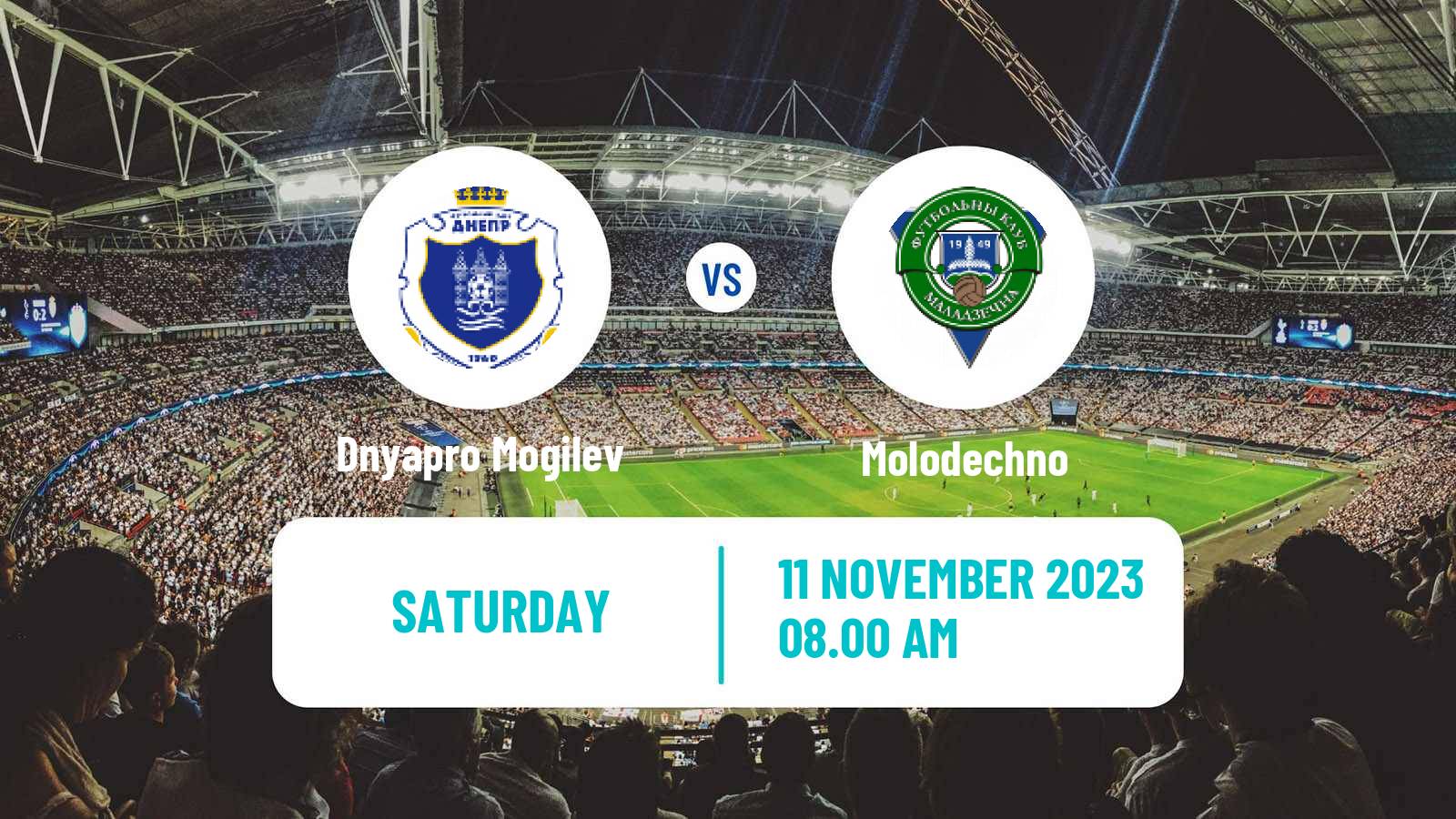 Soccer Belarusian Pershaya Liga Dnyapro Mogilev - Molodechno