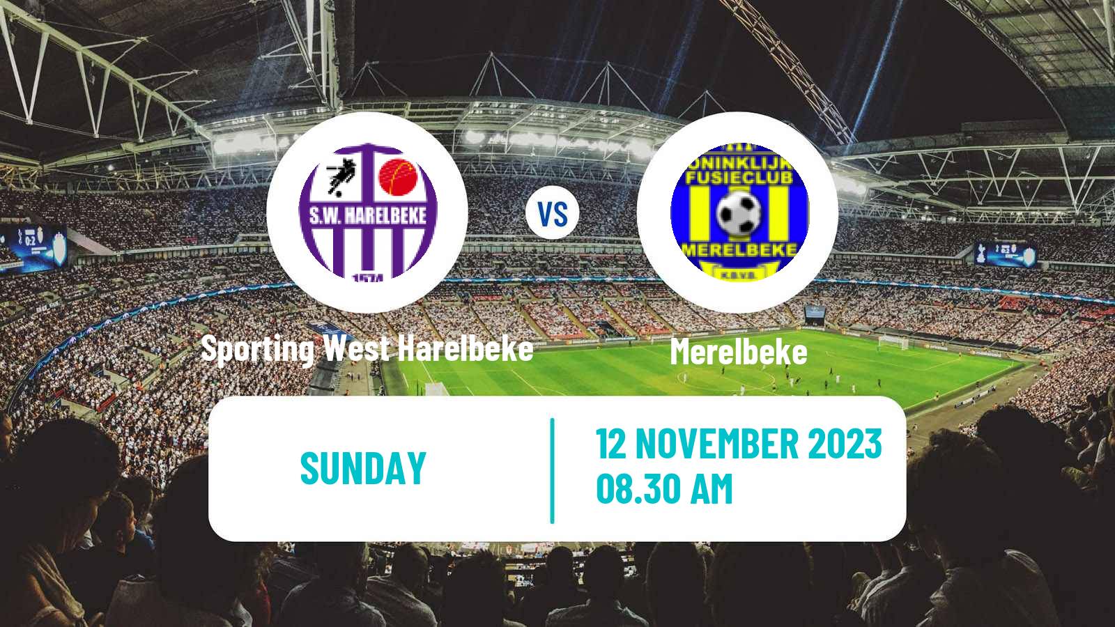 Soccer Belgian Second Amateur Division Group A Harelbeke - Merelbeke