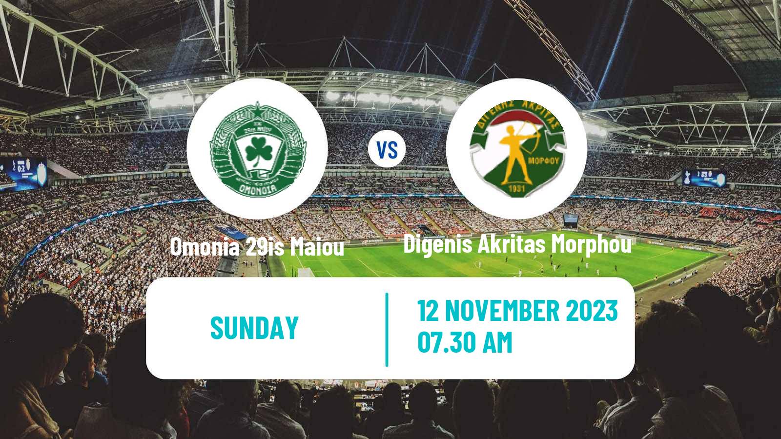 Soccer Cypriot Division 2 Omonia 29is Maiou - Digenis Akritas Morphou
