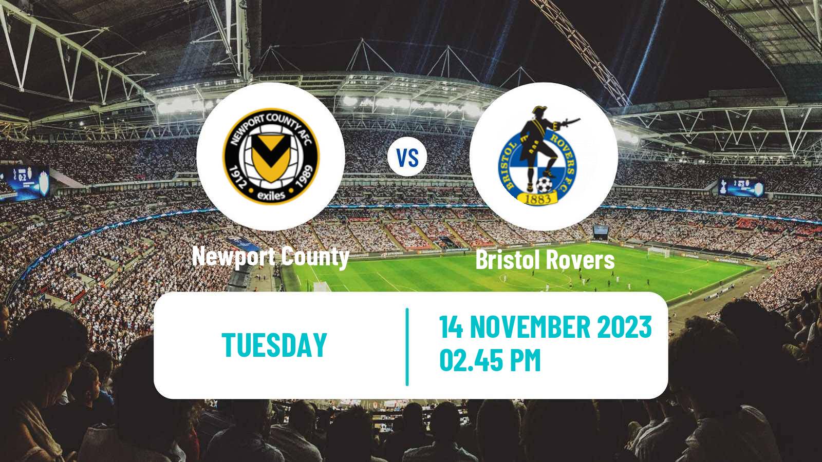 Soccer English EFL Trophy Newport County - Bristol Rovers