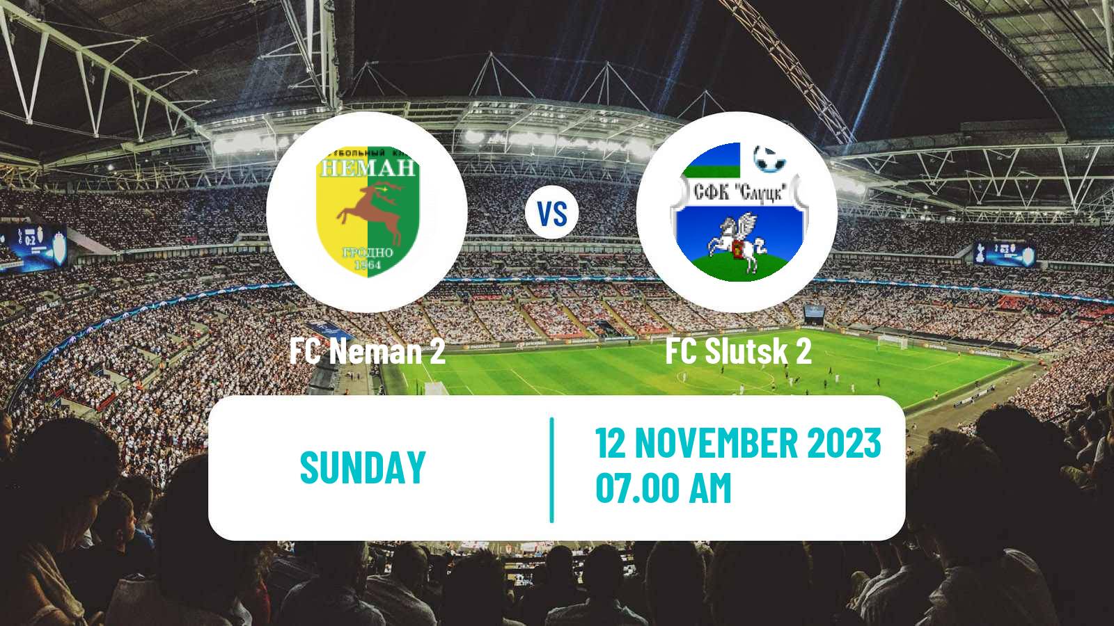 Soccer Belarusian Vysshaya Liga Reserve Neman 2 - Slutsk 2