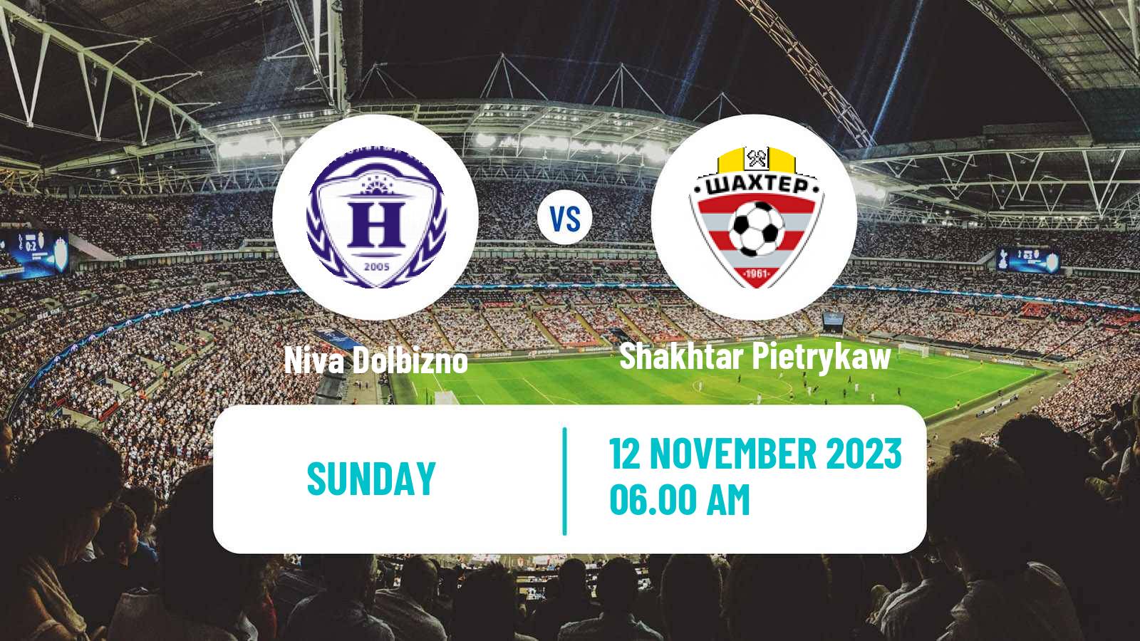 Soccer Belarusian Pershaya Liga Niva Dolbizno - Shakhtar Pietrykaw