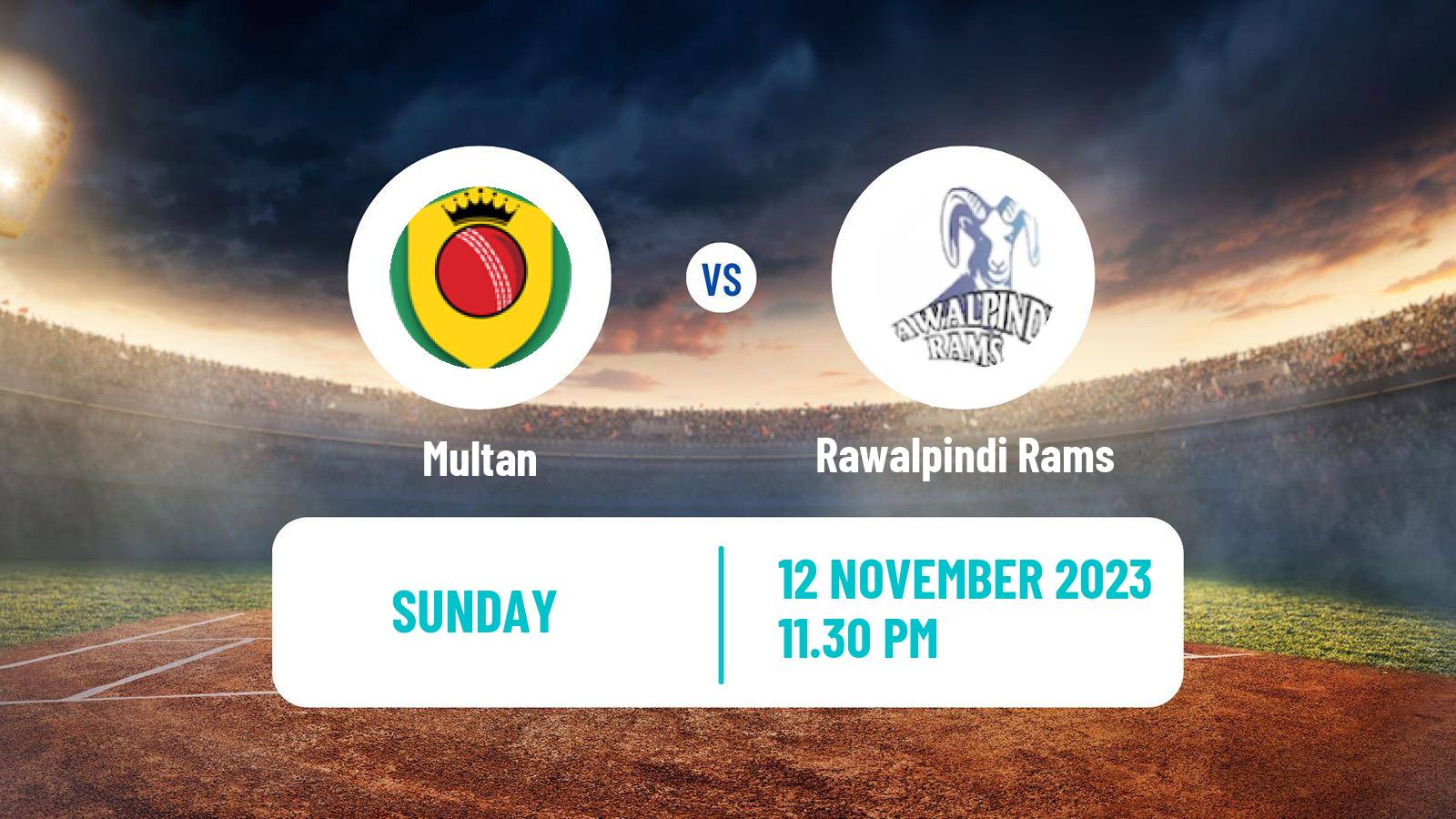 Cricket Pakistan One Day Cup Multan - Rawalpindi Rams