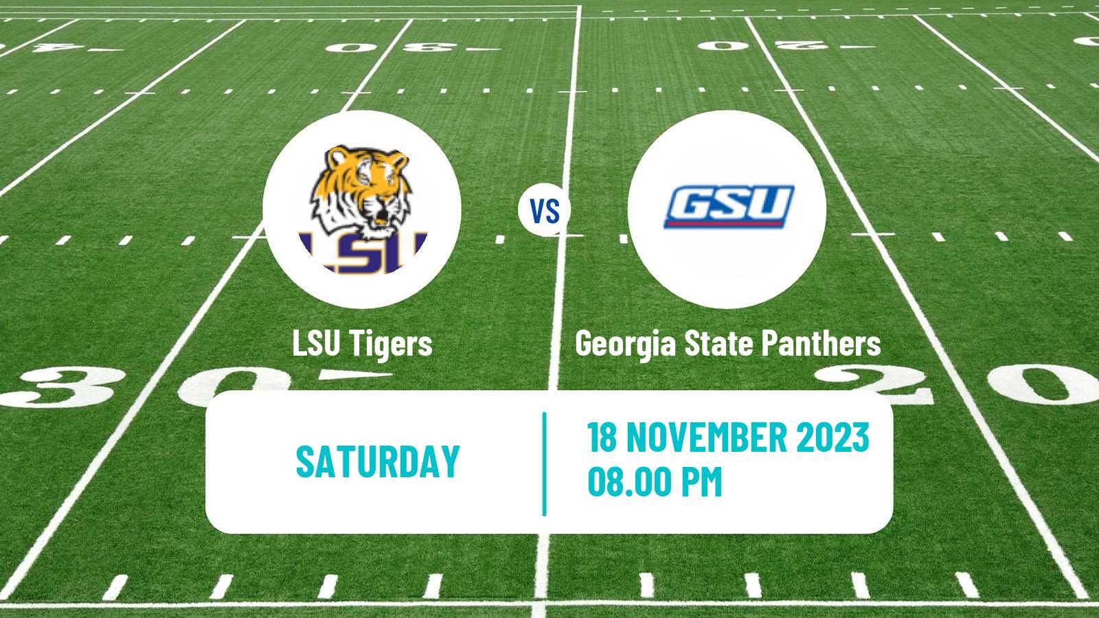 American football NCAA College Football LSU Tigers - Georgia State Panthers