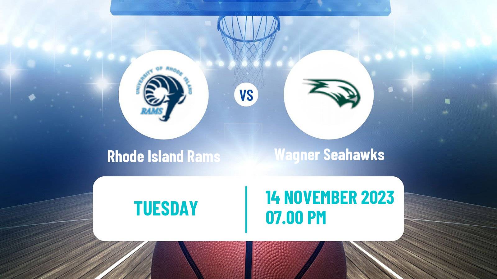 Basketball NCAA College Basketball Rhode Island Rams - Wagner Seahawks