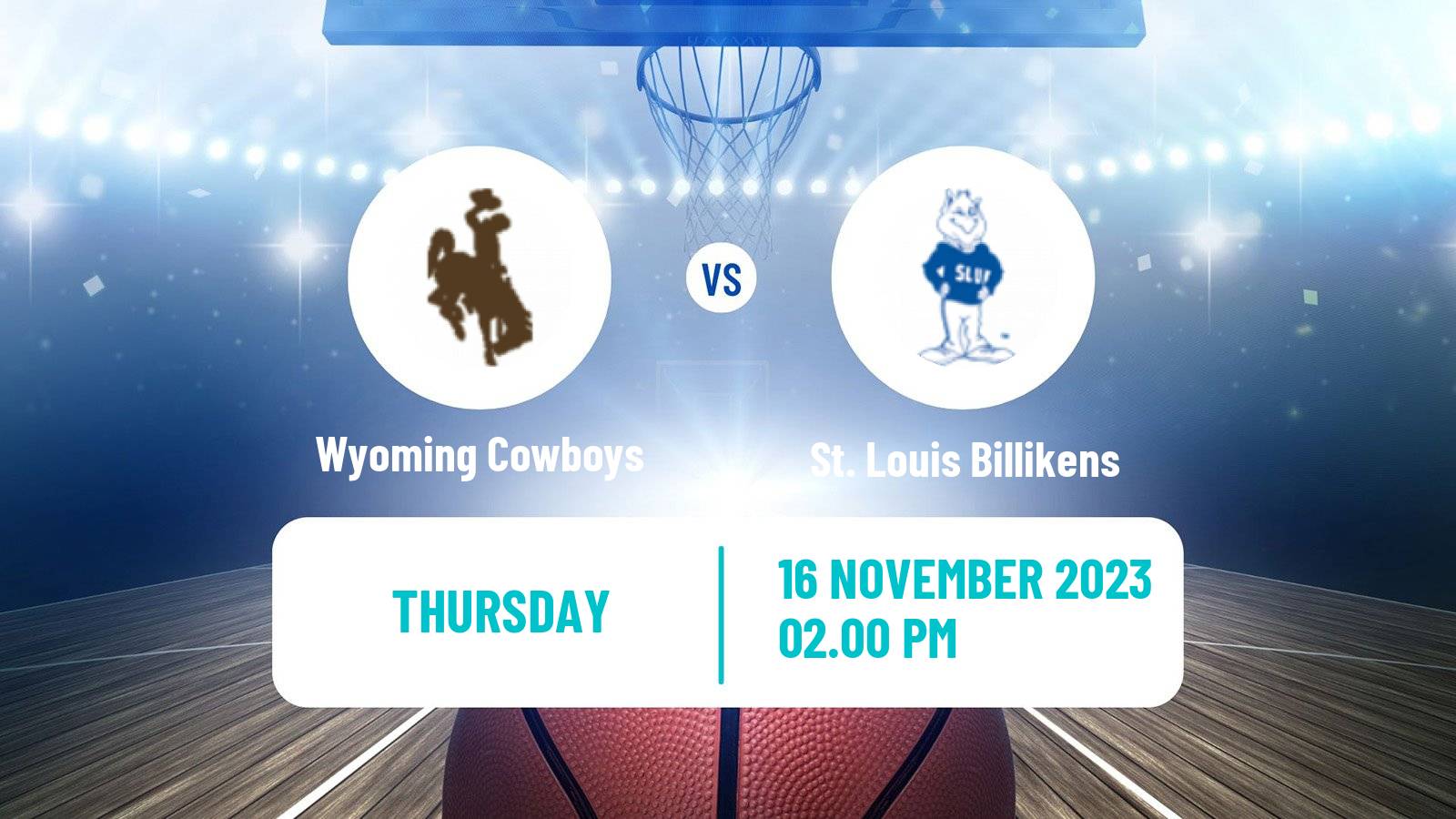 Basketball NCAA College Basketball Wyoming Cowboys - St. Louis Billikens