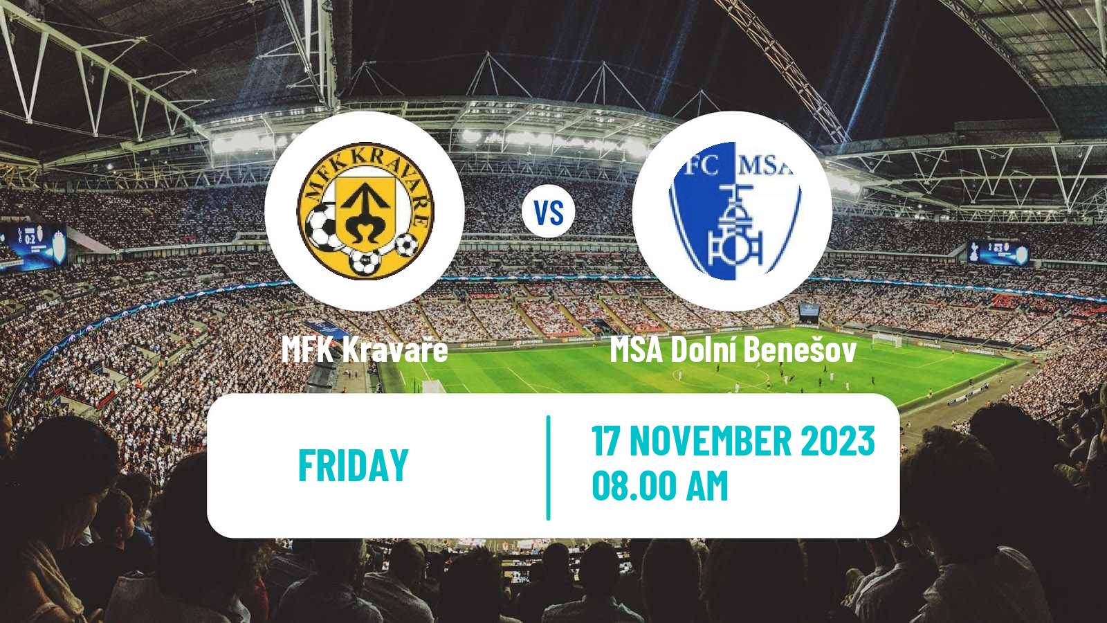 Soccer Czech Moravskoslezsky KP Kravaře - MSA Dolní Benešov