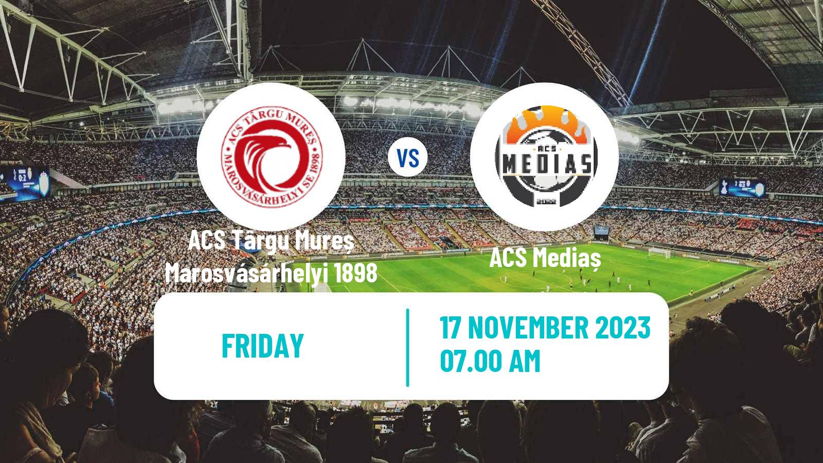 Soccer Romanian Liga 3 - Seria 9 ACS Târgu Mureș Marosvásárhelyi 1898 - ACS Mediaș
