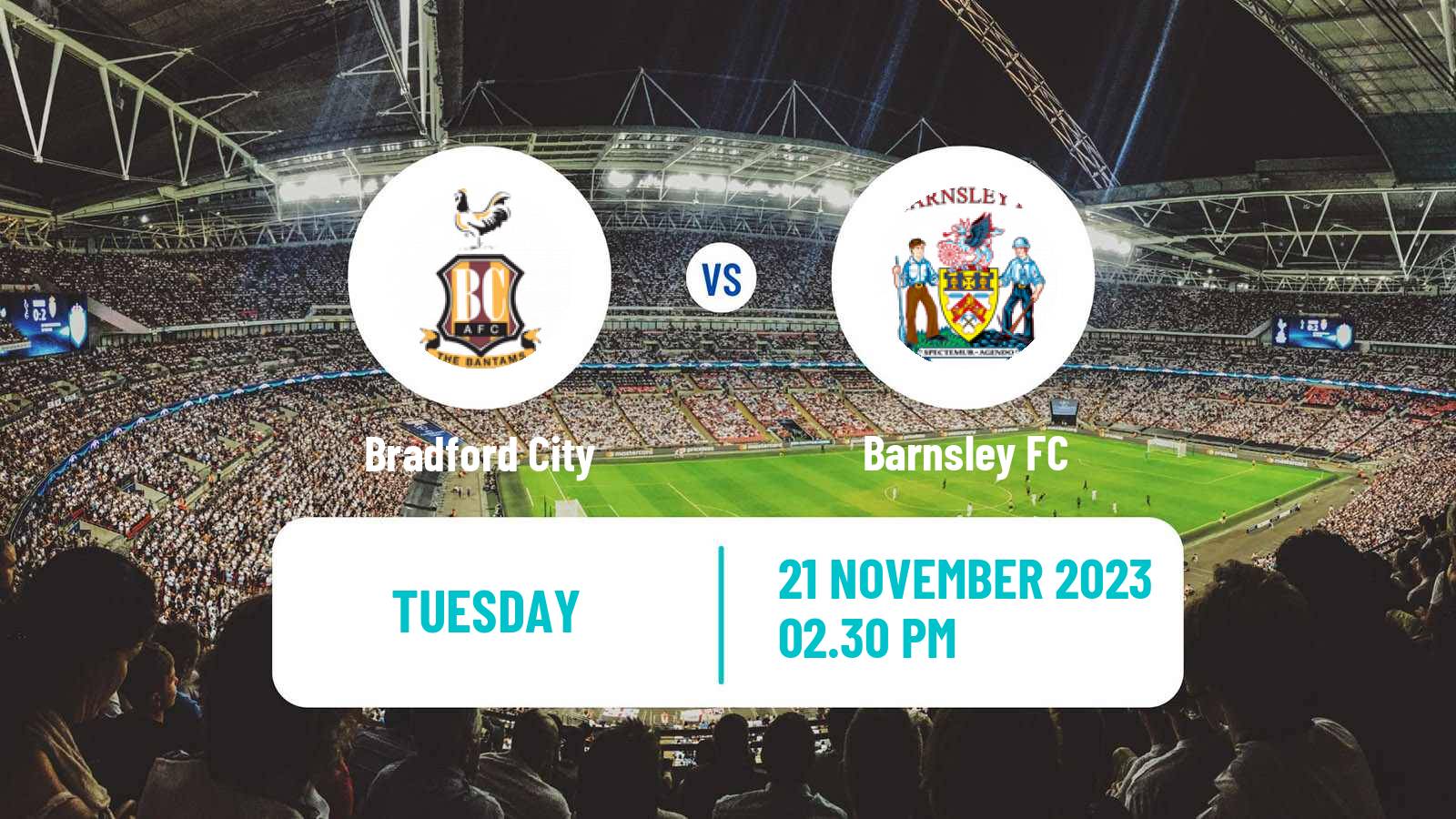 Soccer English EFL Trophy Bradford City - Barnsley
