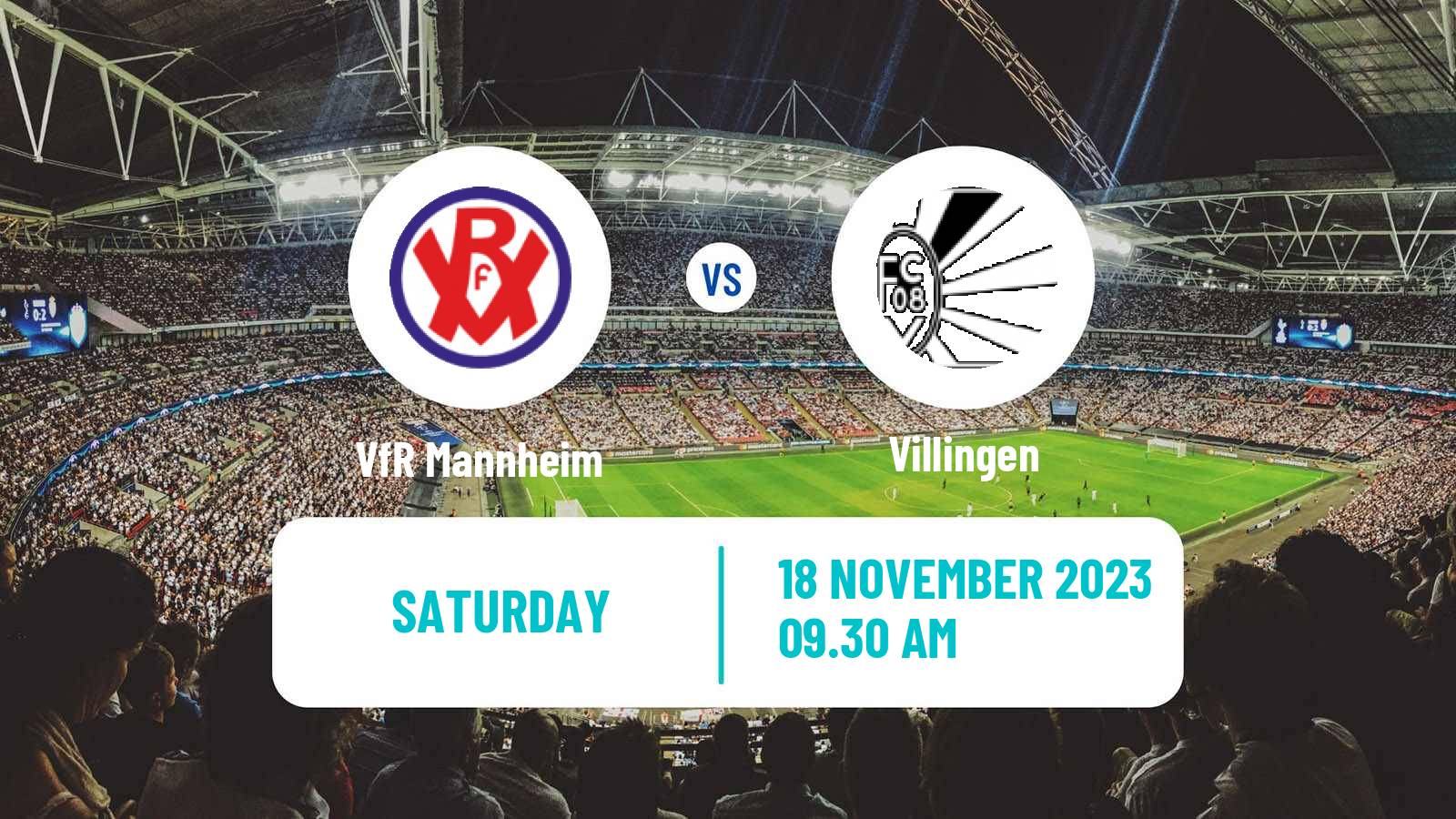 Football German Oberliga Baden-Württemberg VfR Mannheim - Villingen