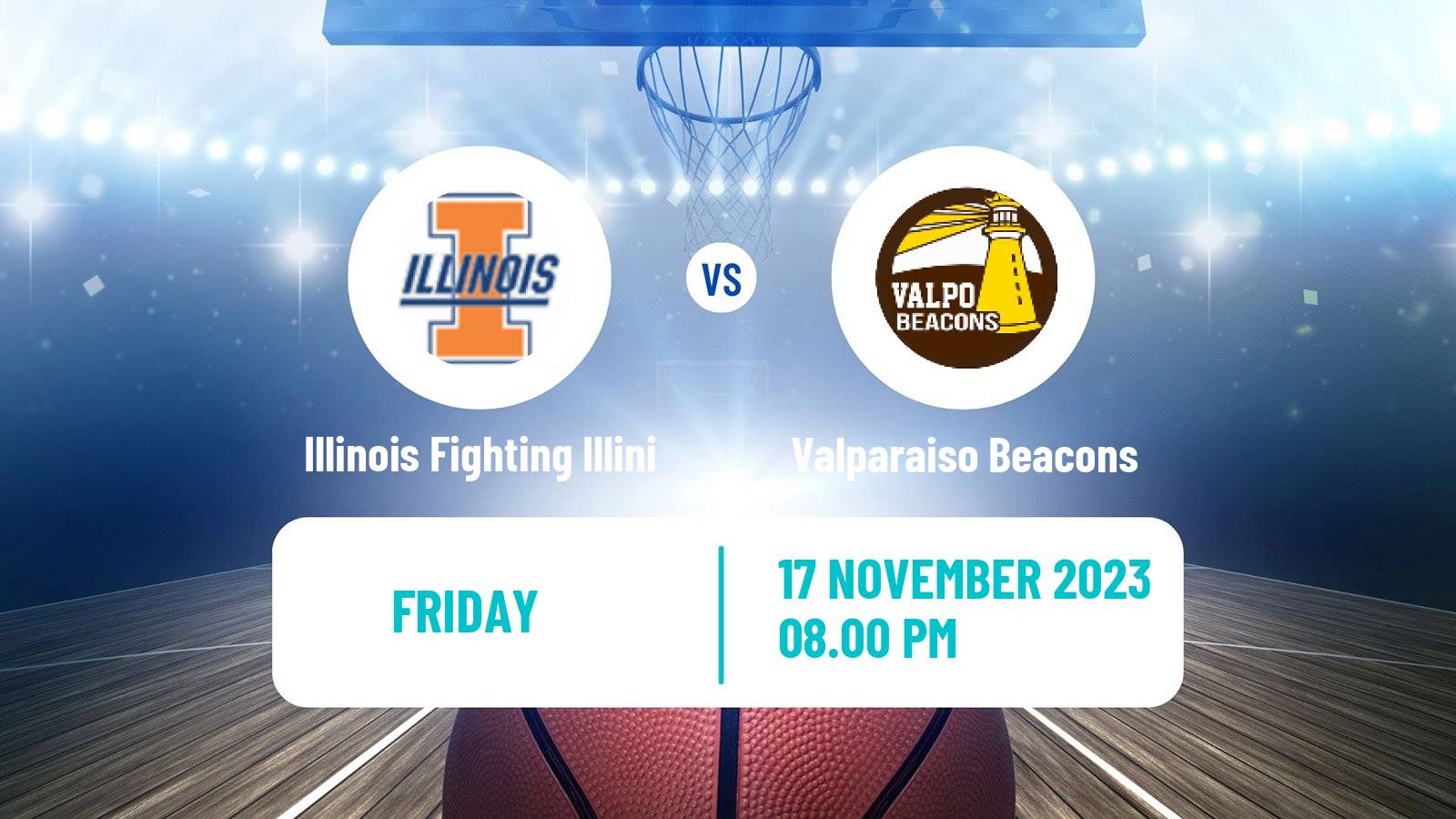 Basketball NCAA College Basketball Illinois Fighting Illini - Valparaiso Beacons