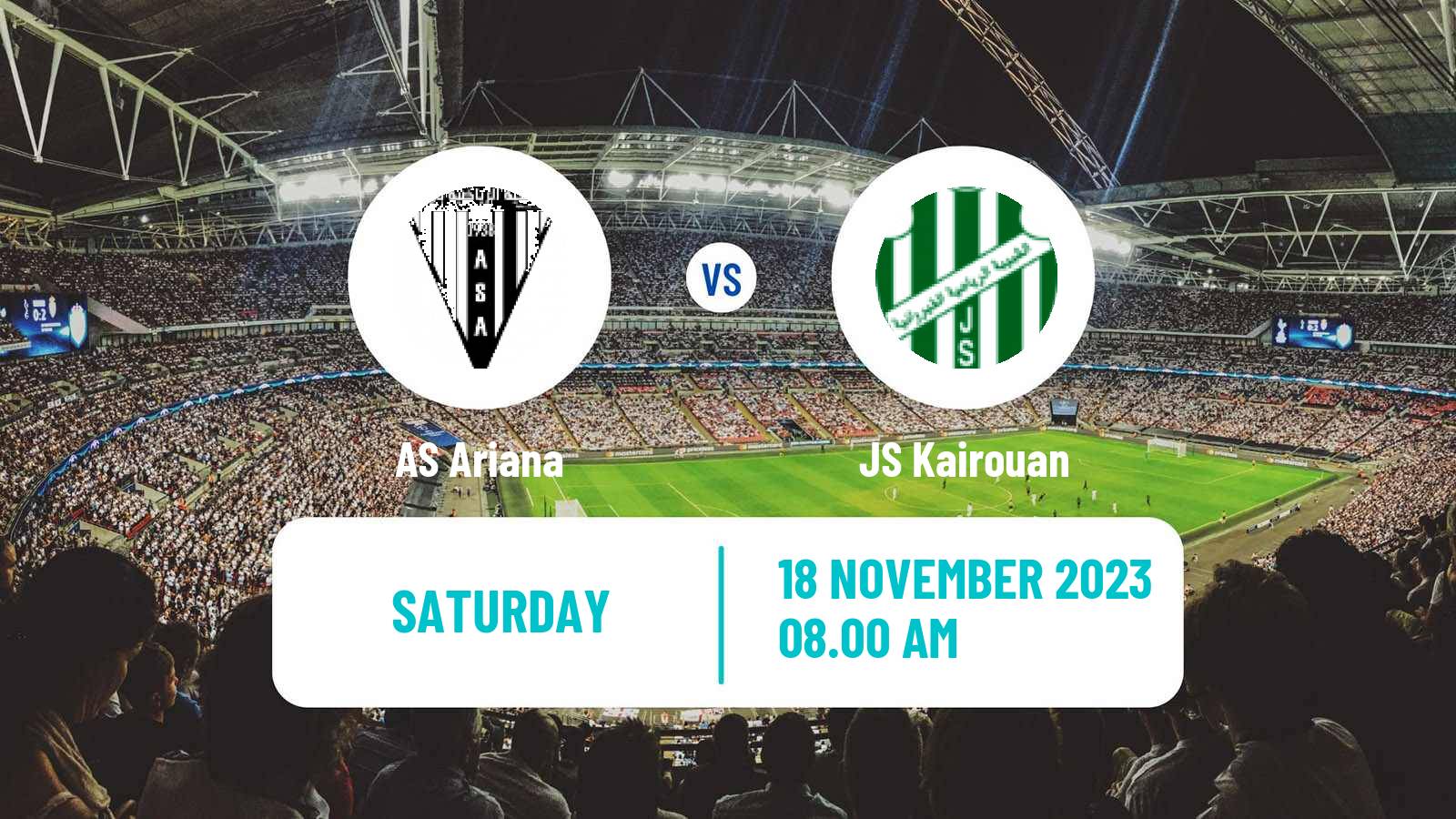 Soccer Tunisian Ligue 2 Ariana - JS Kairouan