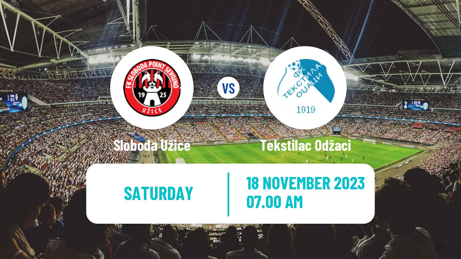 Soccer Serbian Prva Liga Sloboda Užice - Tekstilac Odžaci