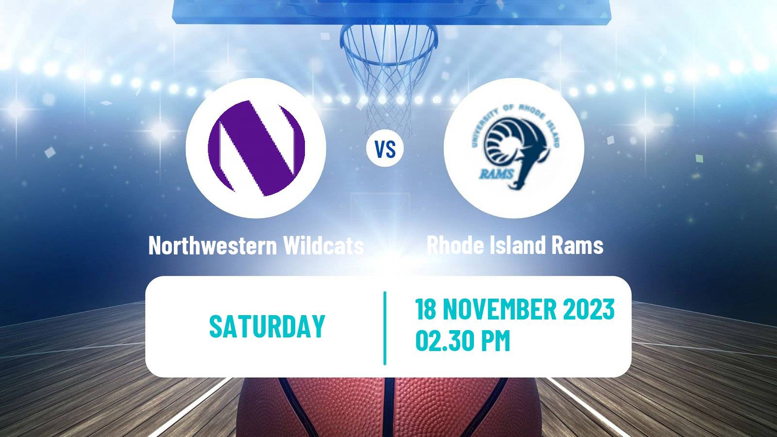 Basketball NCAA College Basketball Northwestern Wildcats - Rhode Island Rams
