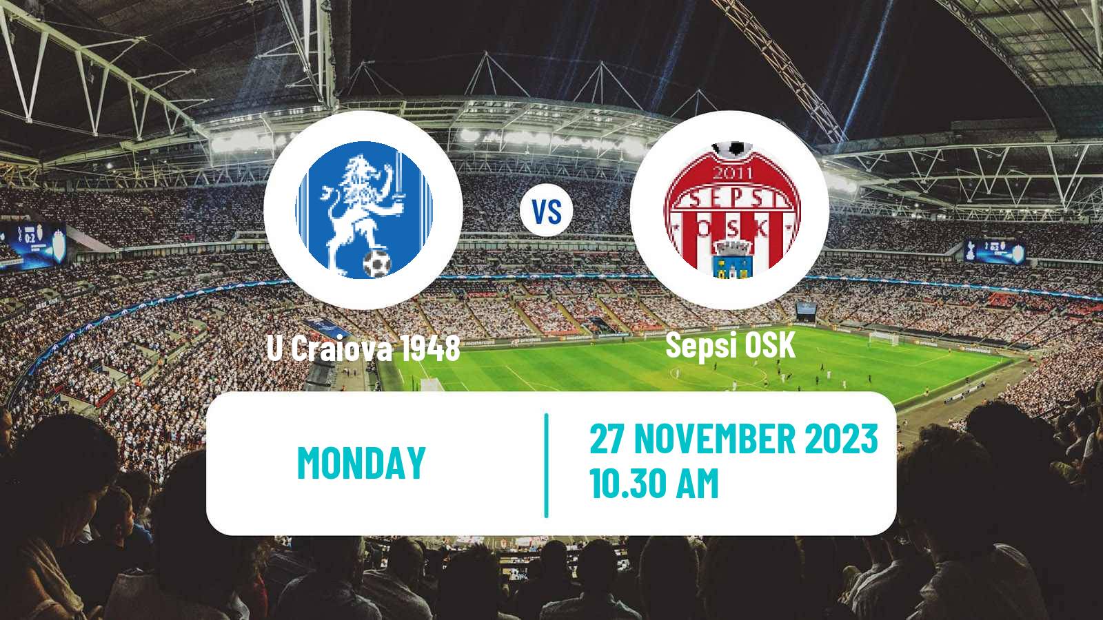 Soccer Romanian Liga 1 U Craiova 1948 - Sepsi OSK