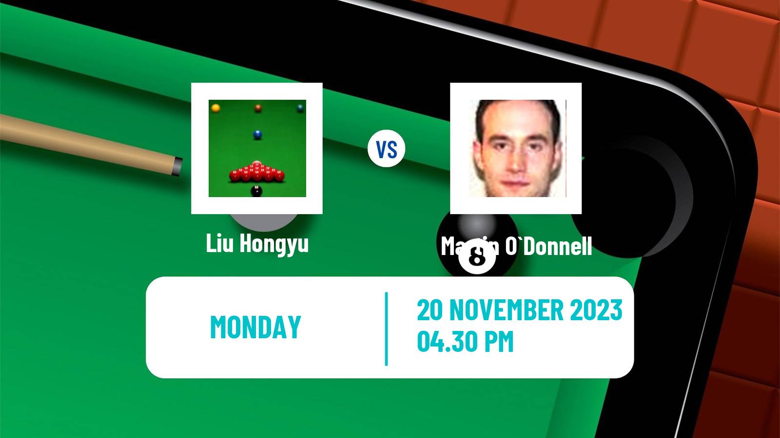 Snooker Uk Championship Liu Hongyu - Martin O`Donnell