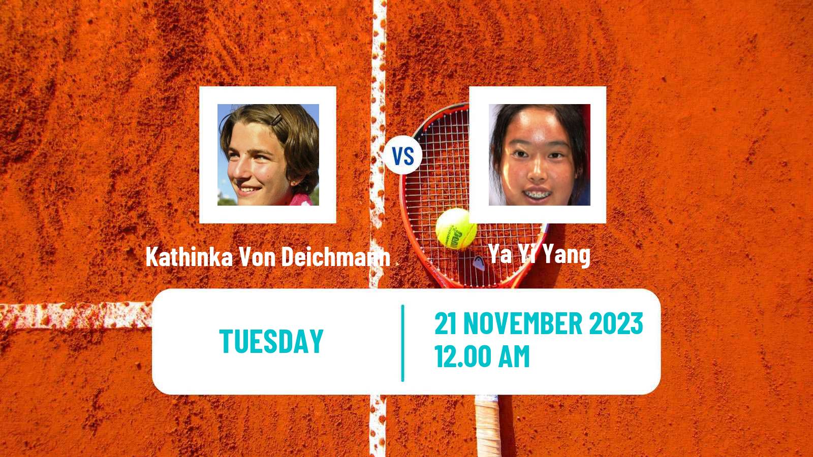 Tennis ITF W100 Takasaki 2 Women Kathinka Von Deichmann - Ya Yi Yang