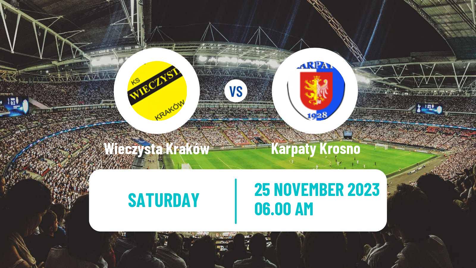 Football Polish Division 3 - Group IV Wieczysta Kraków - Karpaty Krosno
