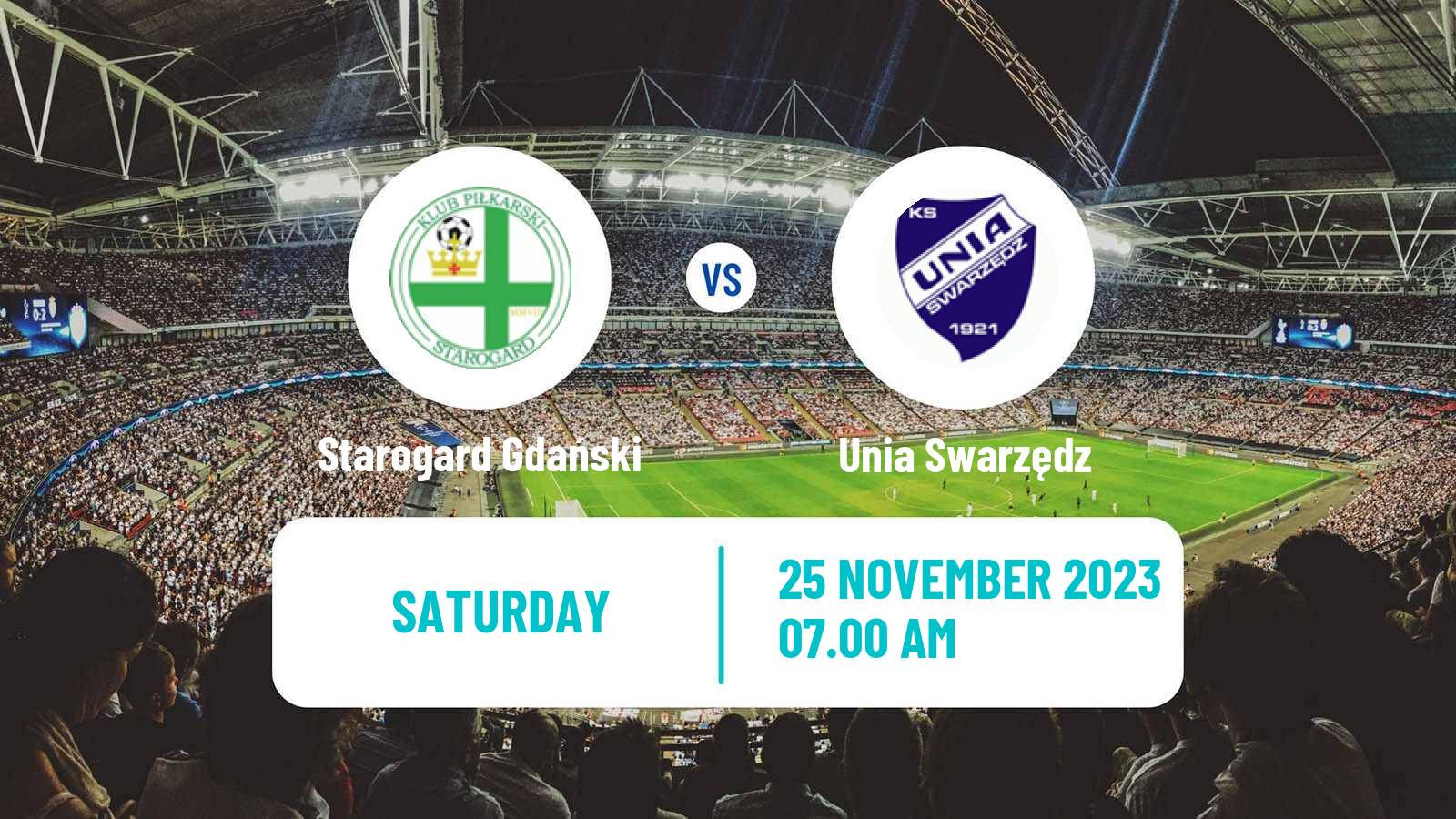 Soccer Polish Division 3 - Group II Starogard Gdański - Unia Swarzędz