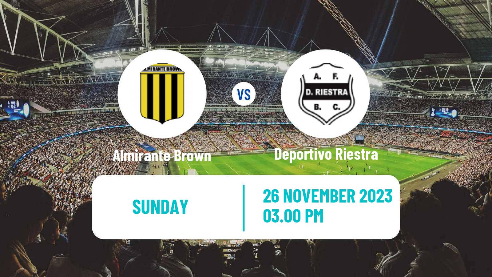 Soccer Argentinian Primera Nacional Almirante Brown - Deportivo Riestra