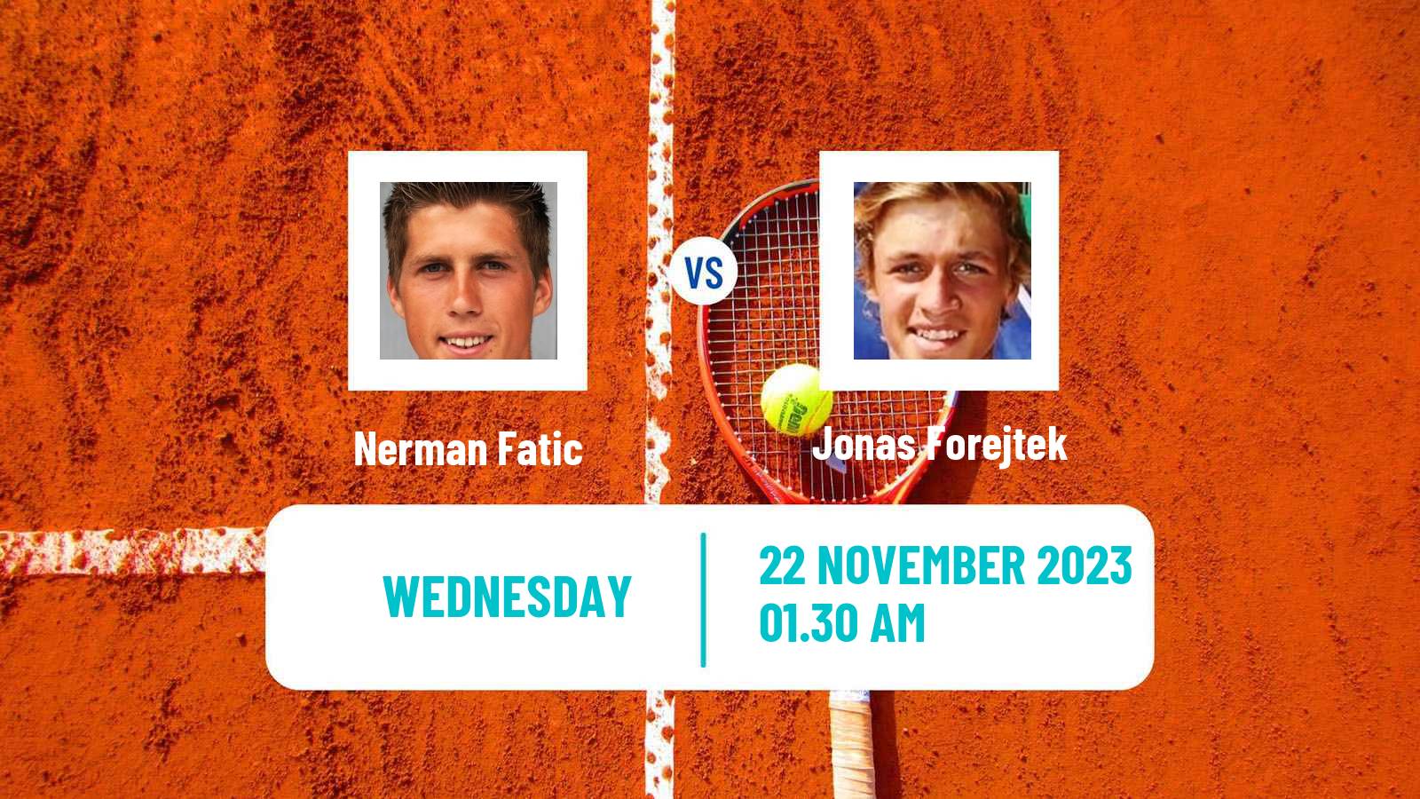 Tennis ITF M25 Antalya 3 Men Nerman Fatic - Jonas Forejtek