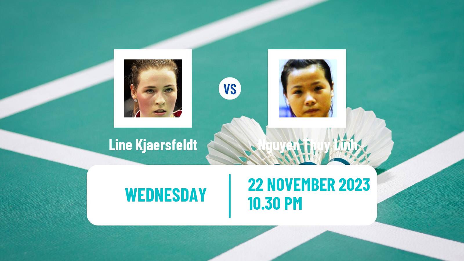 Badminton BWF World Tour China Masters 2 Women Line Kjaersfeldt - Nguyen Thuy Linh