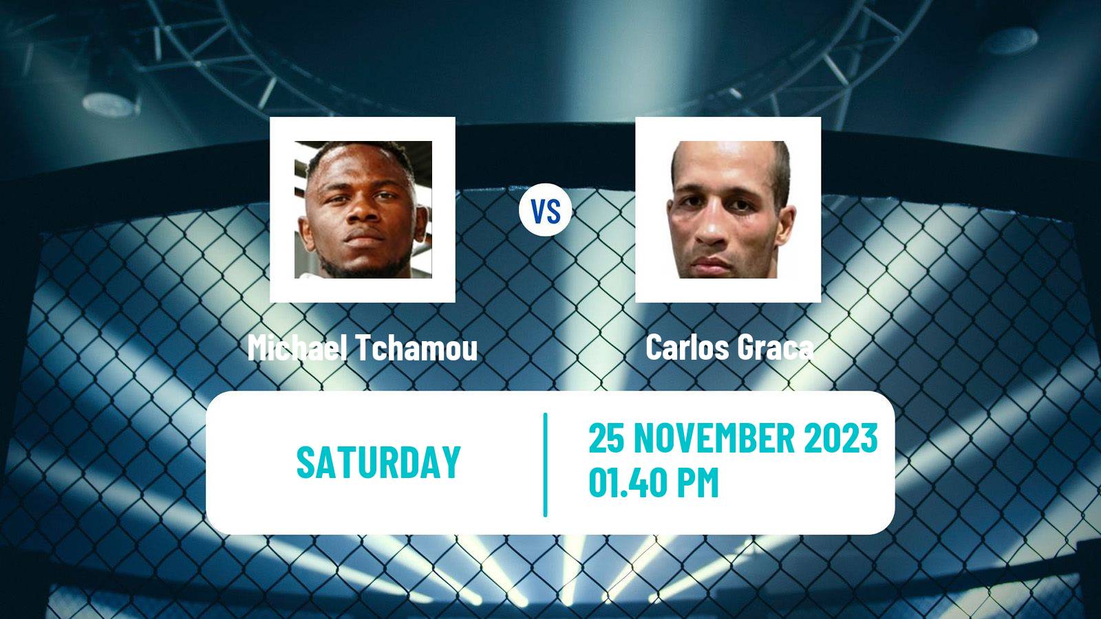 MMA Catchweight Cage Warriors Men Michael Tchamou - Carlos Graca