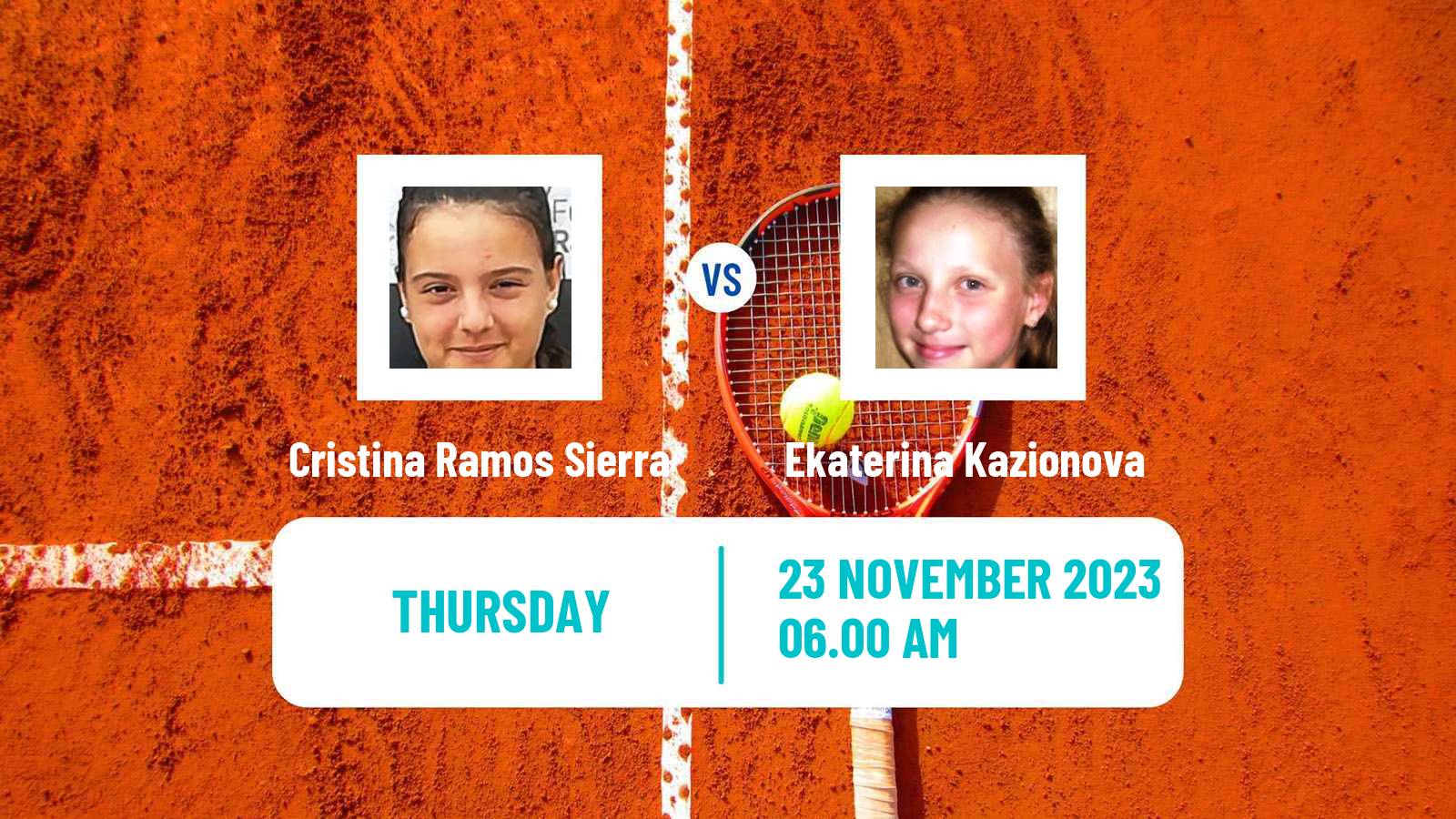 Tennis ITF W15 Alcala De Henares Women Cristina Ramos Sierra - Ekaterina Kazionova