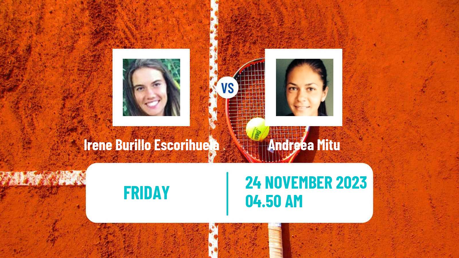 Tennis ITF W100 Valencia Women Irene Burillo Escorihuela - Andreea Mitu
