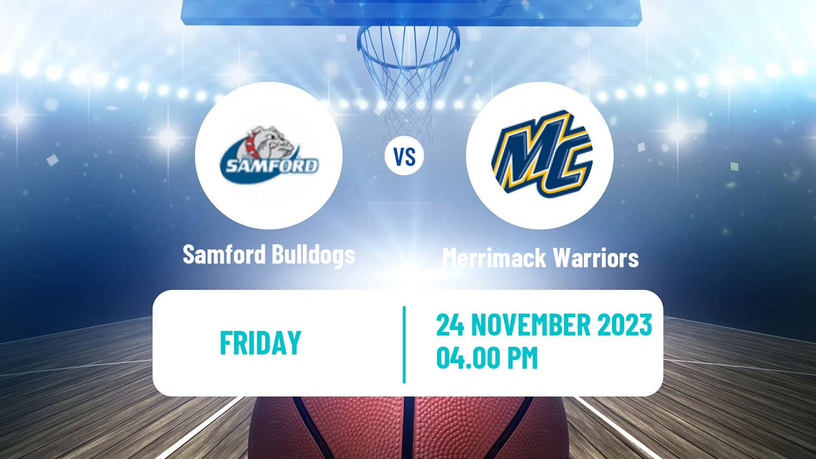 Basketball NCAA College Basketball Samford Bulldogs - Merrimack Warriors
