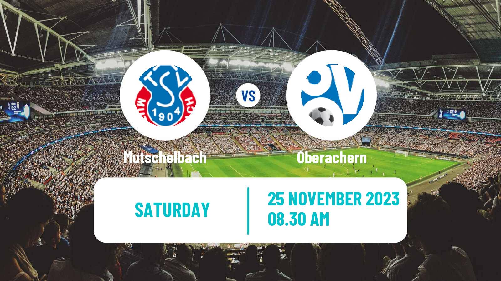 Football German Oberliga Baden-Württemberg Mutschelbach - Oberachern