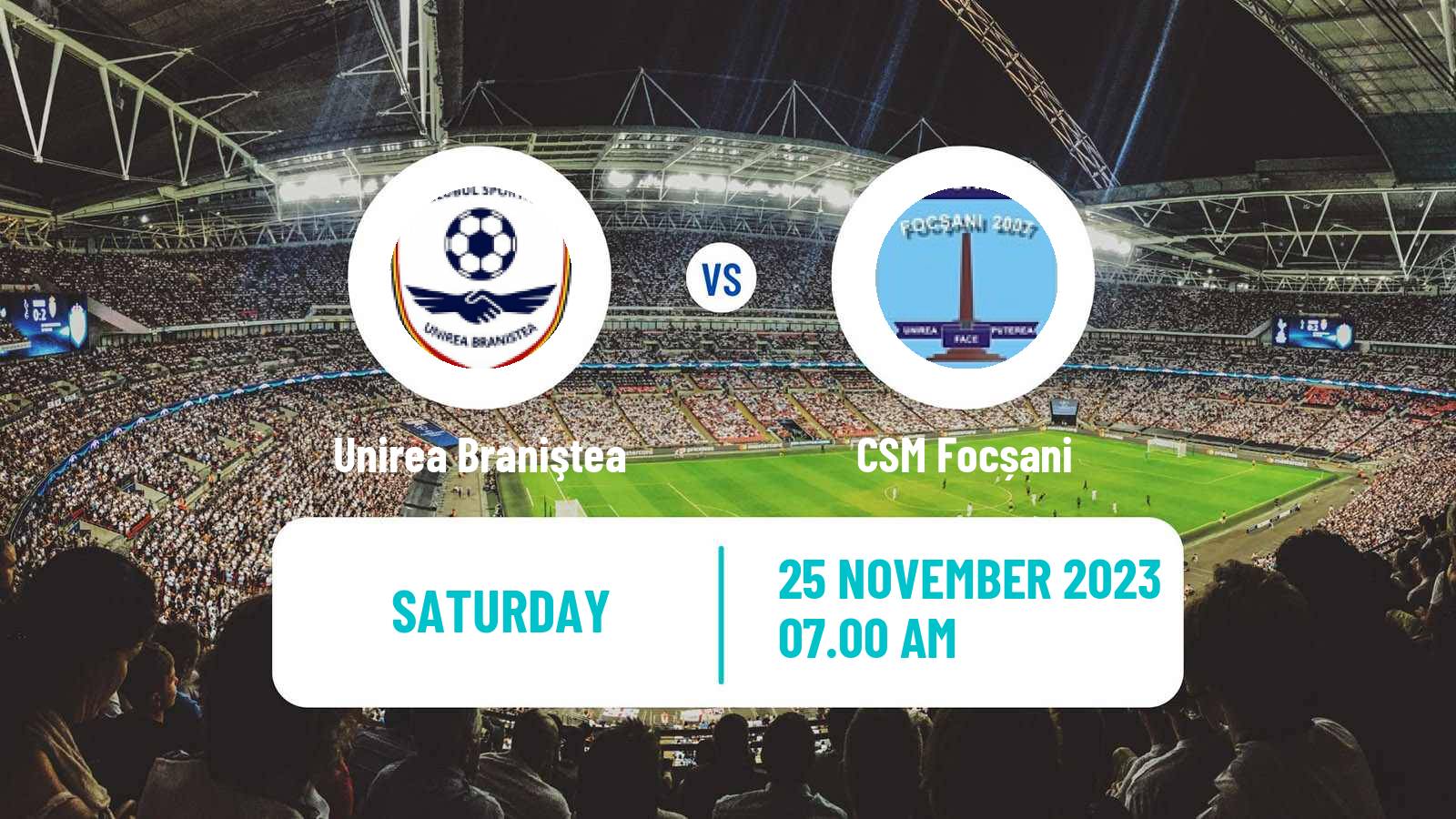 Soccer Romanian Liga 3 - Seria 2 Unirea Braniştea - CSM Focșani
