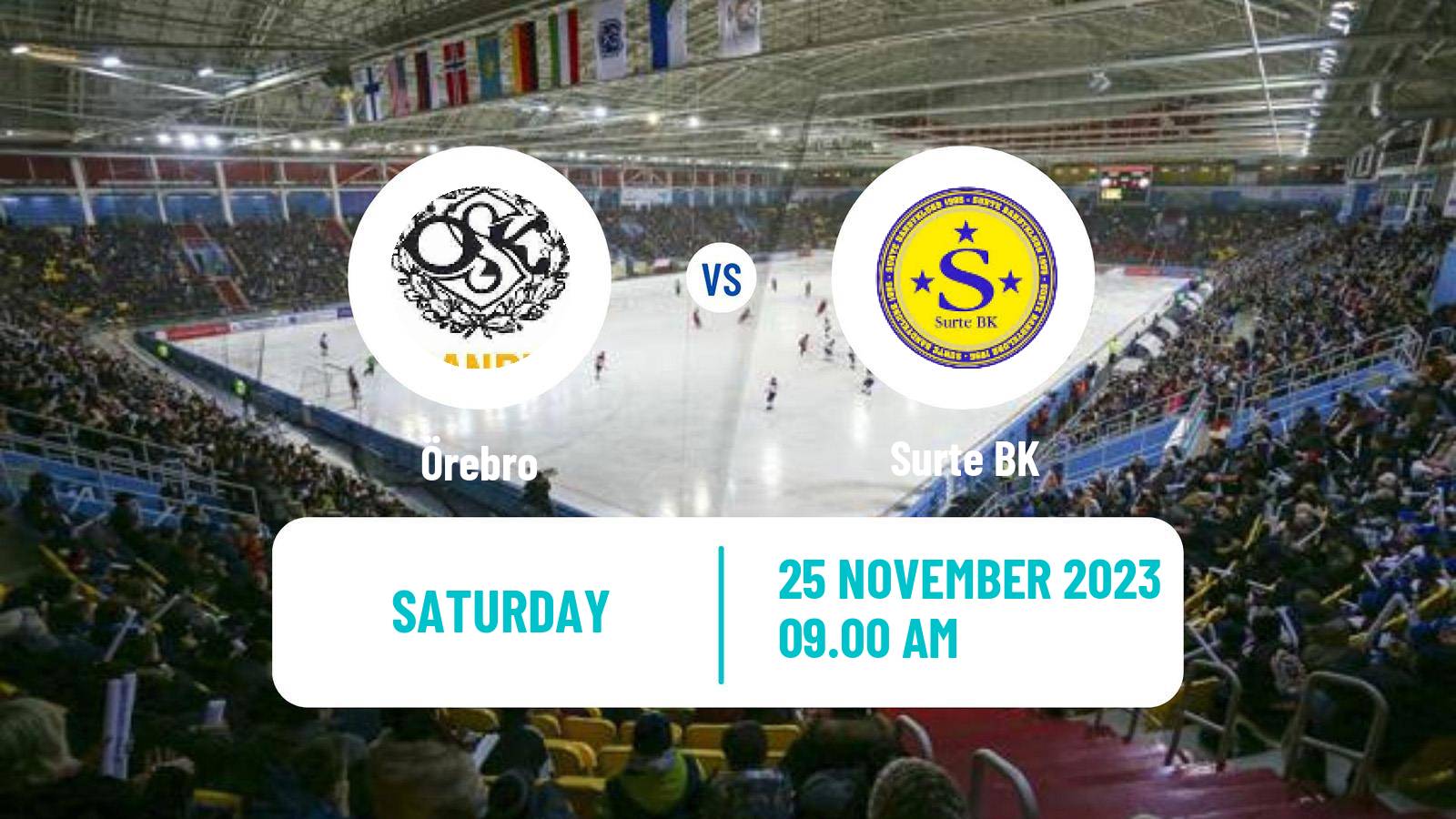 Bandy Swedish Allsvenskan Bandy Örebro - Surte