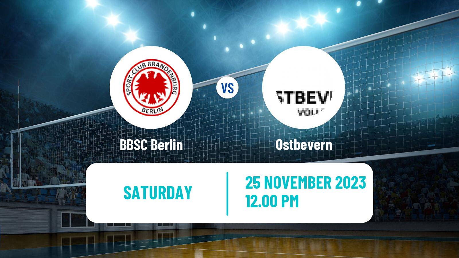 Volleyball German 2 Bundesliga North Volleyball Women BBSC Berlin - Ostbevern