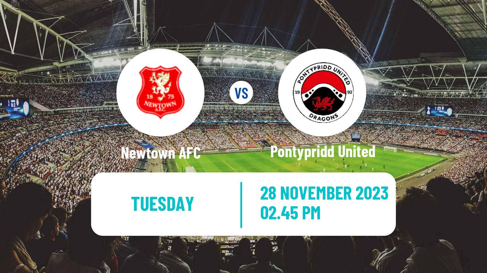 Soccer Welsh Cymru Premier Newtown - Pontypridd United