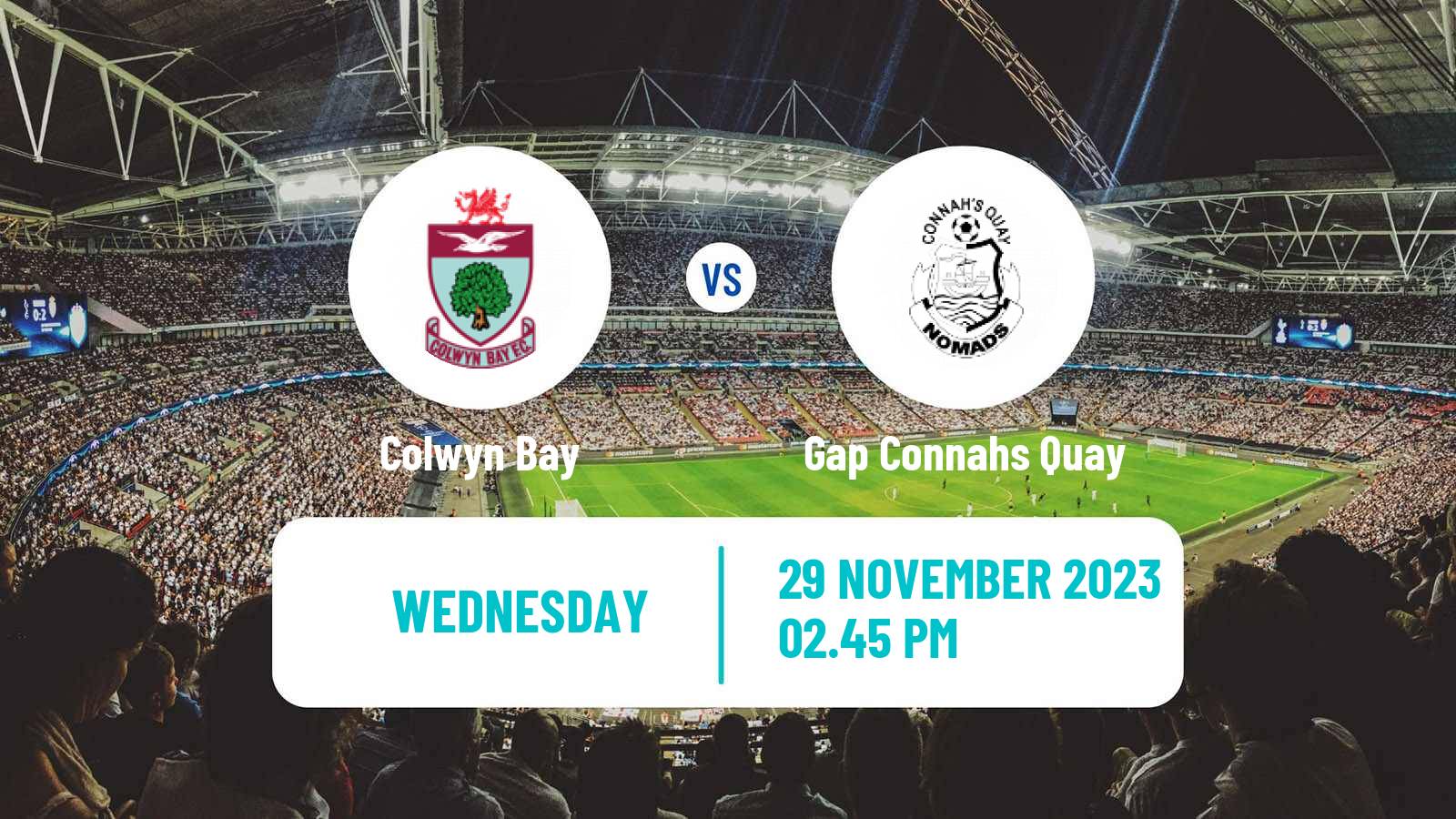 Soccer Welsh Cymru Premier Colwyn Bay - Gap Connahs Quay