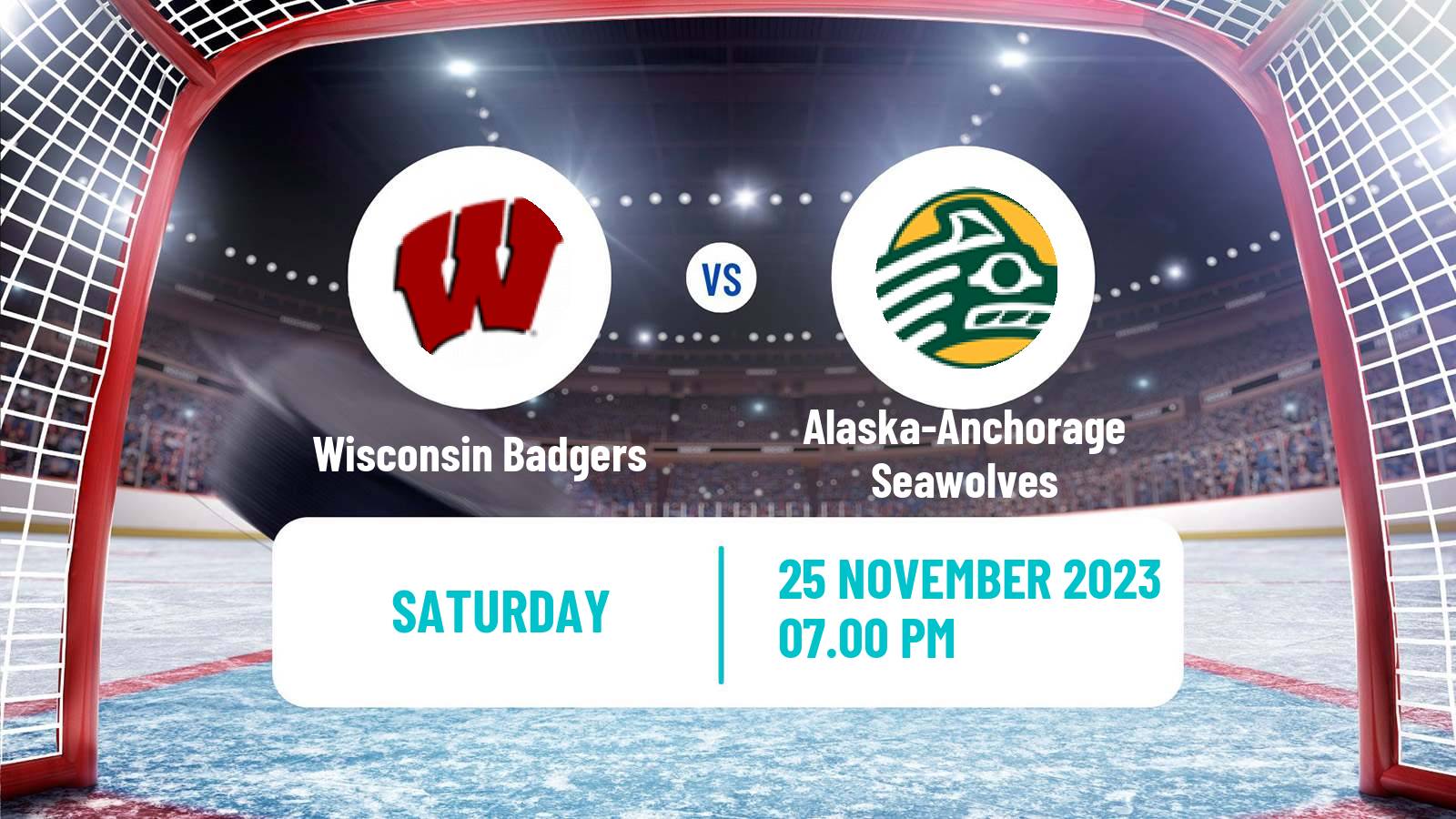 Hockey NCAA Hockey Wisconsin Badgers - Alaska-Anchorage Seawolves
