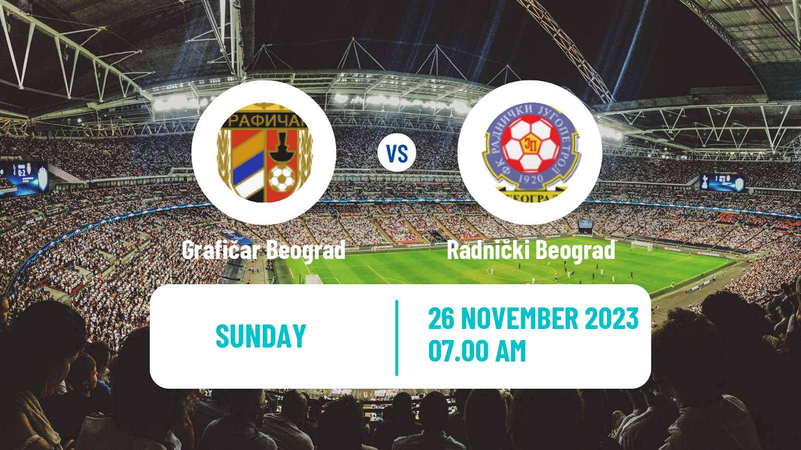 Soccer Serbian Prva Liga Grafičar Beograd - Radnički Beograd