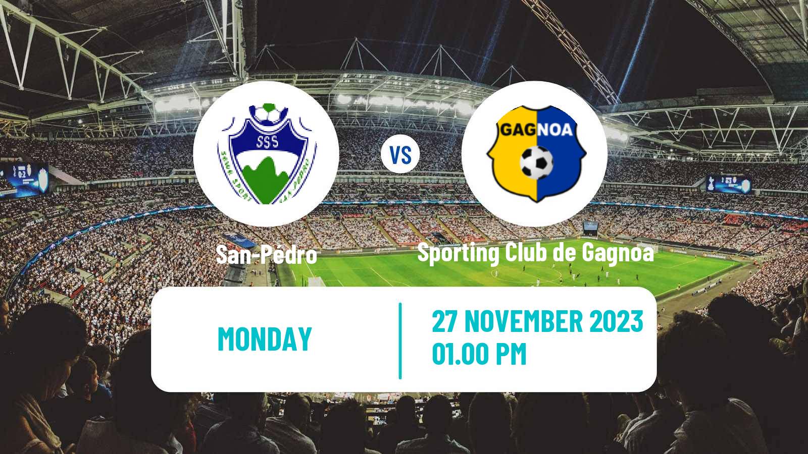 Soccer Cote d`Ivoire Ligue 1 San-Pédro - Sporting Club de Gagnoa