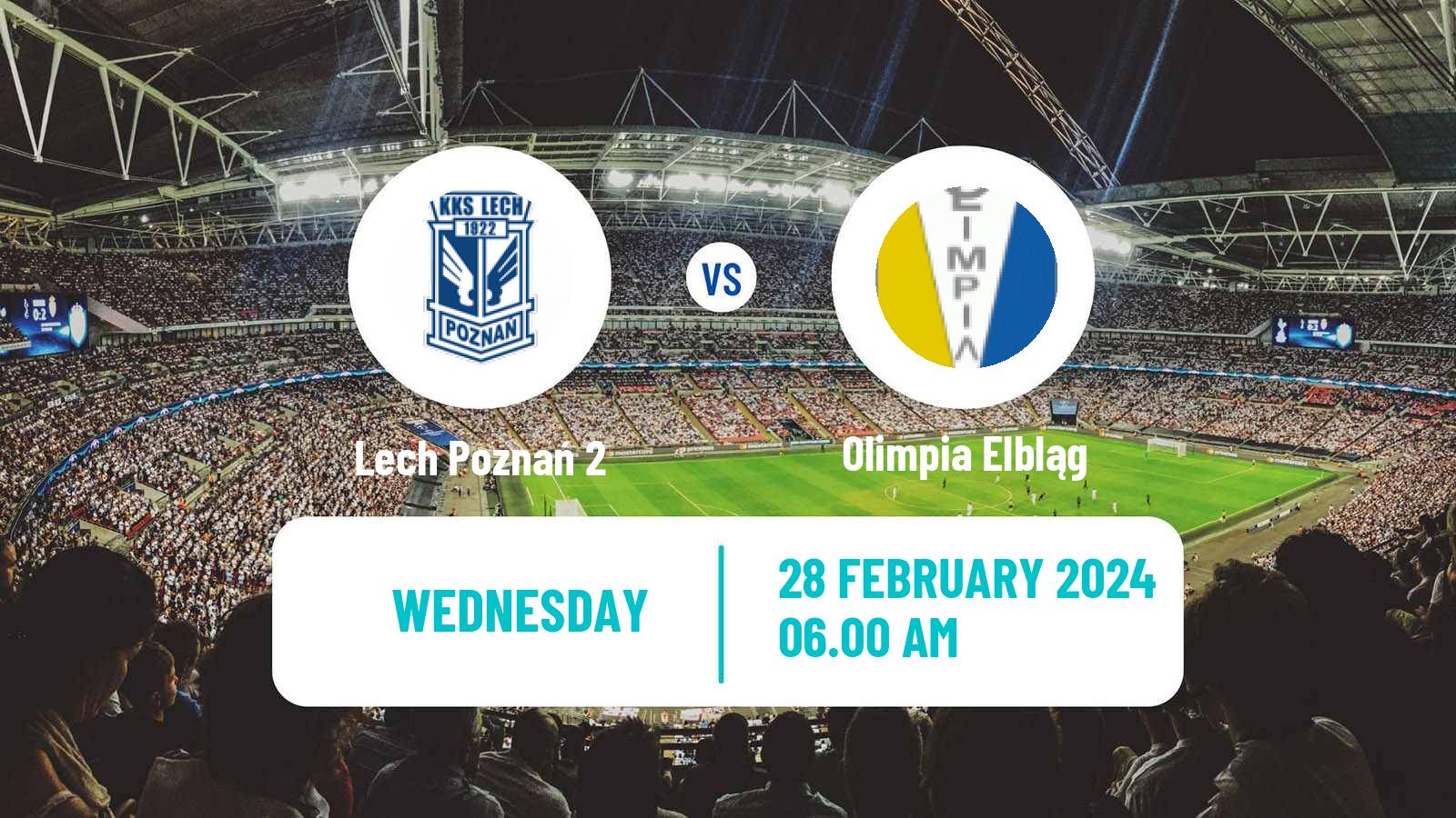 Soccer Polish Division 2 Lech Poznań 2 - Olimpia Elbląg