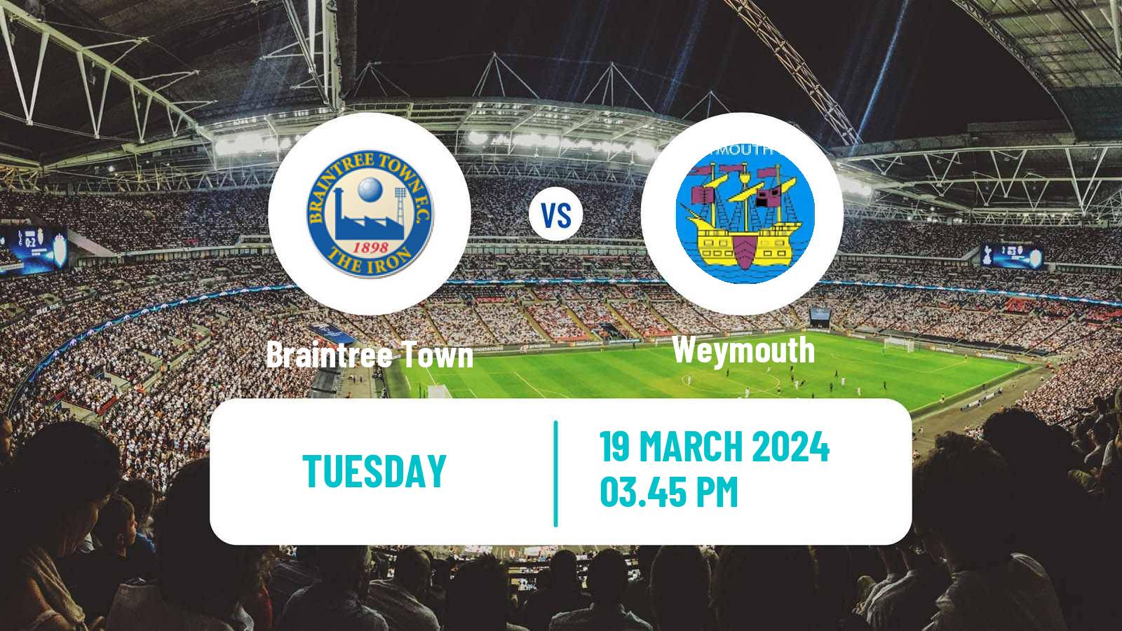 Soccer English National League South Braintree Town - Weymouth