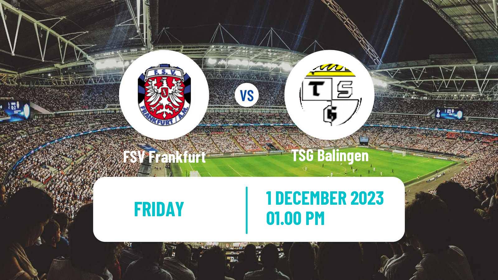 Soccer German Regionalliga Sudwest FSV Frankfurt - Balingen